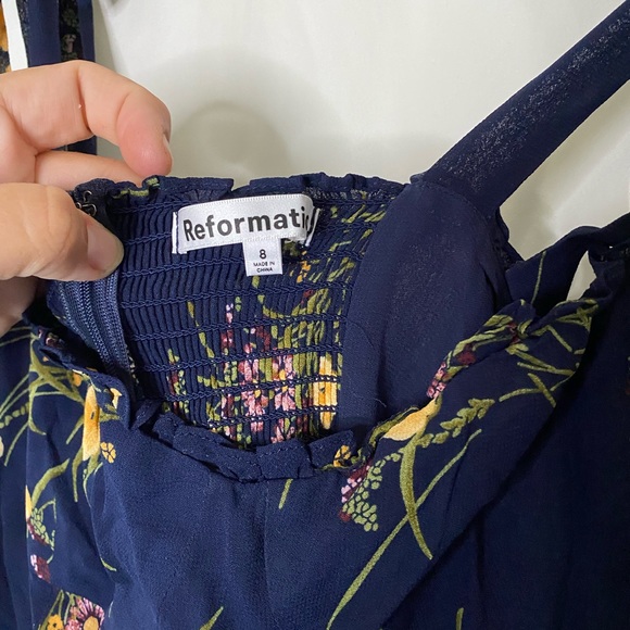 Reformation Nikita Dress Floral Navy - Picture 5 of 10